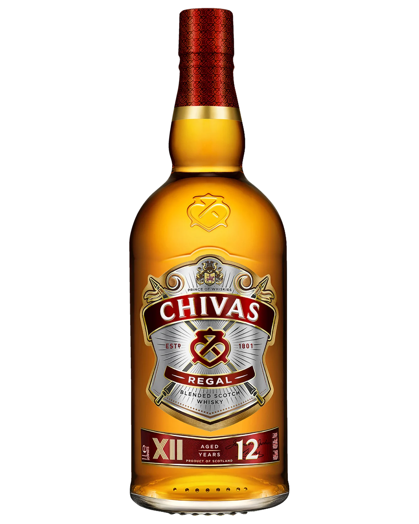 Chivas Regal 12 Year Old Blended Scotch Whisky 700mL/1L