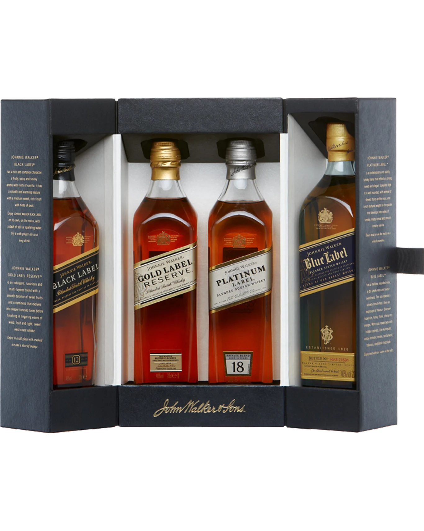 Johnnie Walker Scotch Whisky Collection Pack 4x200mL