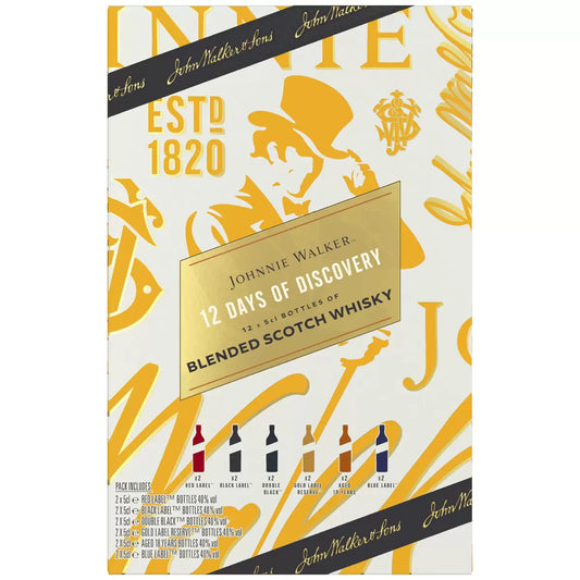 Johnnie Walker Blended Scotch Whisky 12 Days of Discovery 12 x 50mL