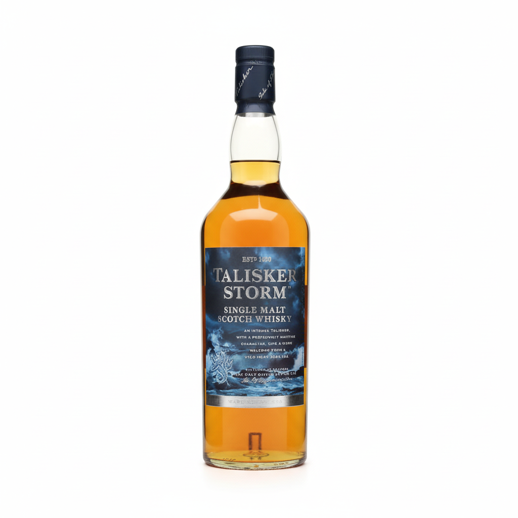 Talisker Storm Isle of Skye Single Malt Scotch Whisky 700mL on white background
