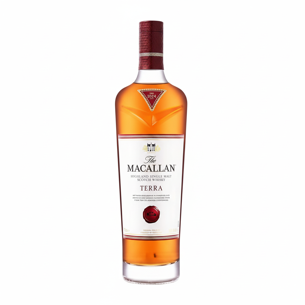 The Macallan Terra 700mL Highland Single Malt Scotch Whisky on white background