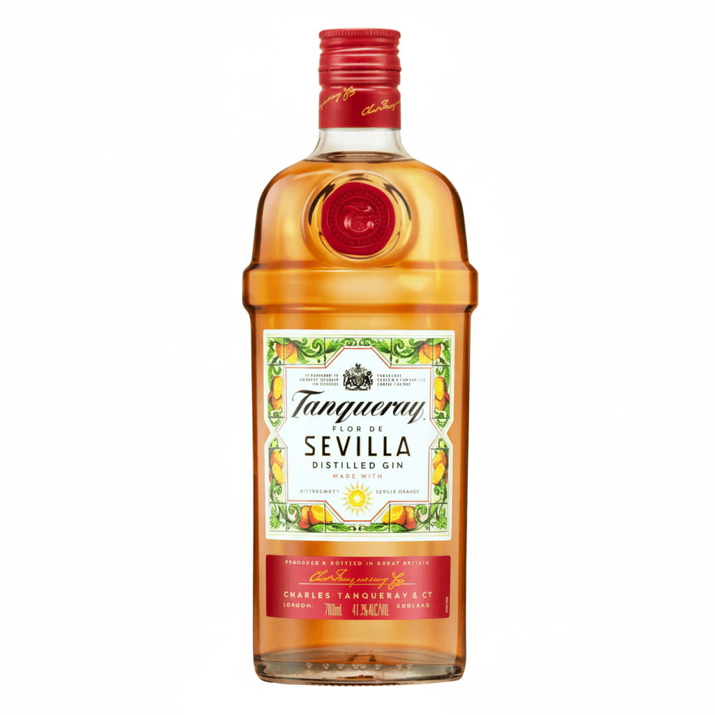 Tanqueray Flor de Sevilla Distilled Gin 700mL bottle on white background