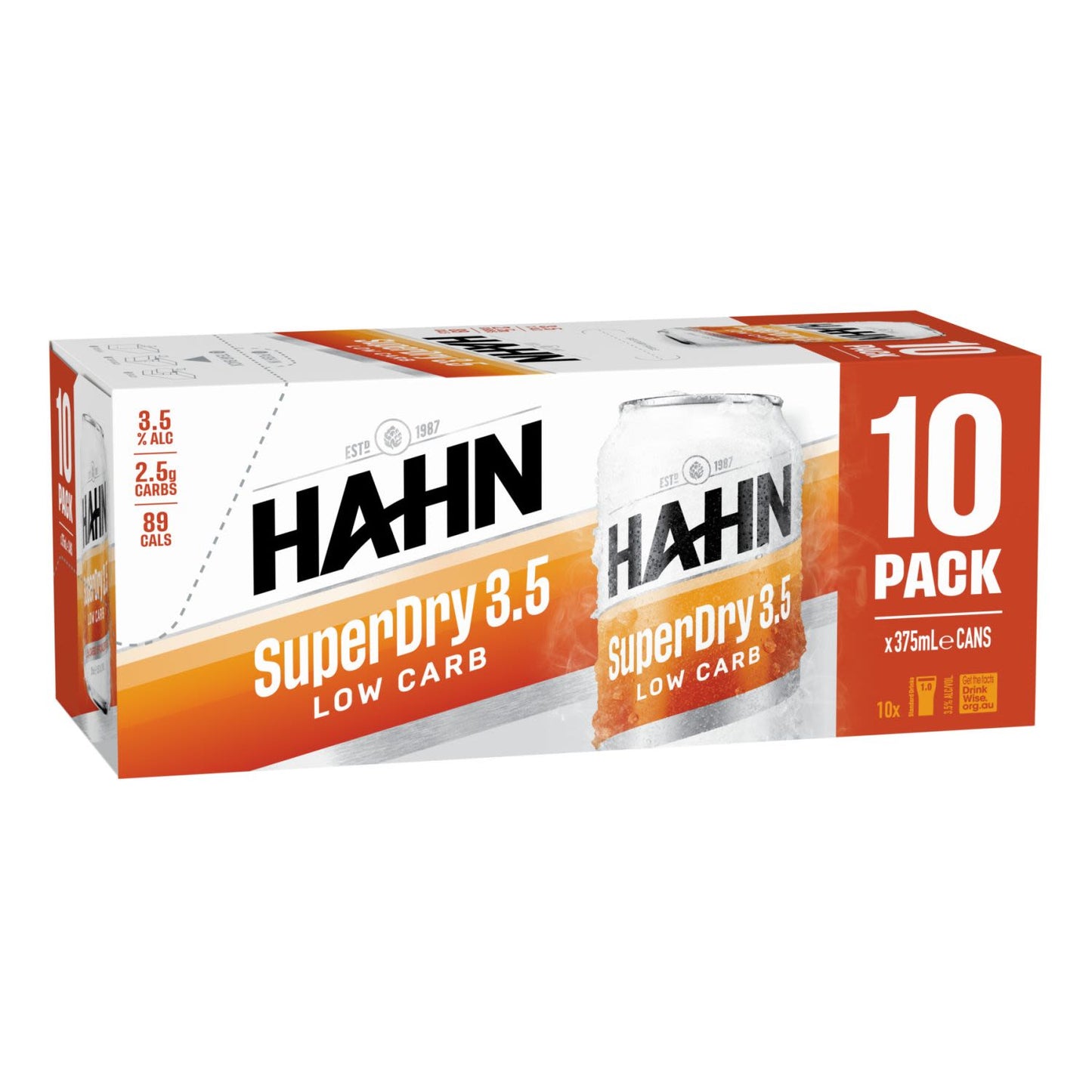 Hahn SuperDry 3.5% Can 10 Pack 375mL