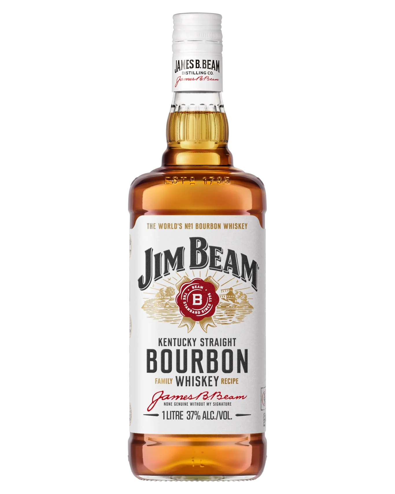 Jim Beam White Label Kentucky Straight Bourbon Whiskey 700mL / 1L / 1.125L
