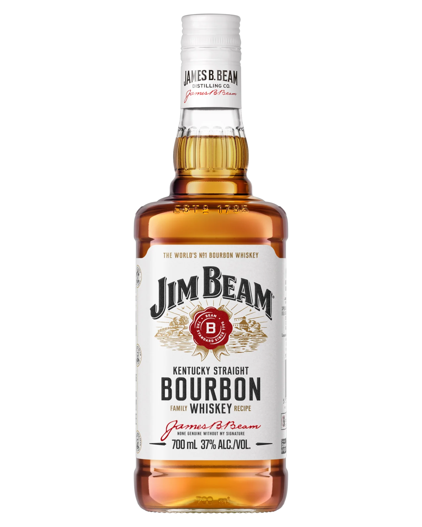Jim Beam White Label Kentucky Straight Bourbon Whiskey 700mL / 1L / 1.125L