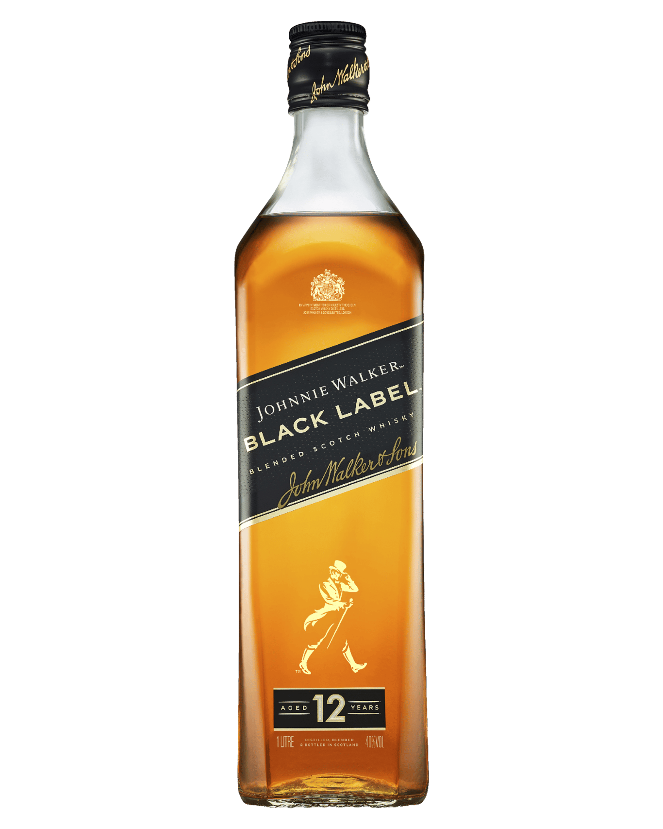 Johnnie Walker Black Label 12 Year Old Blended Scotch Whisky 700mL/1L