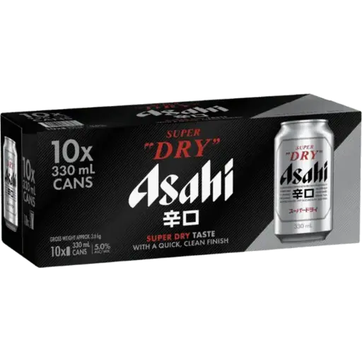 Asahi Super Dry 5% Can 10 Pack 330mL