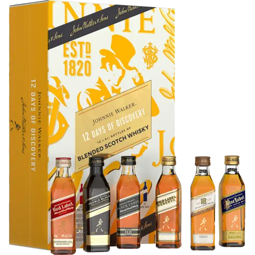 Johnnie Walker Blended Scotch Whisky 12 Days of Discovery 12 x 50mL
