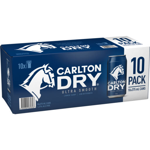 Carlton Dry Can 10 Pack 375mL