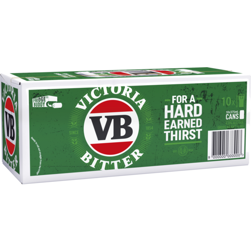 Victoria Bitter Can 10 Pack 375mL