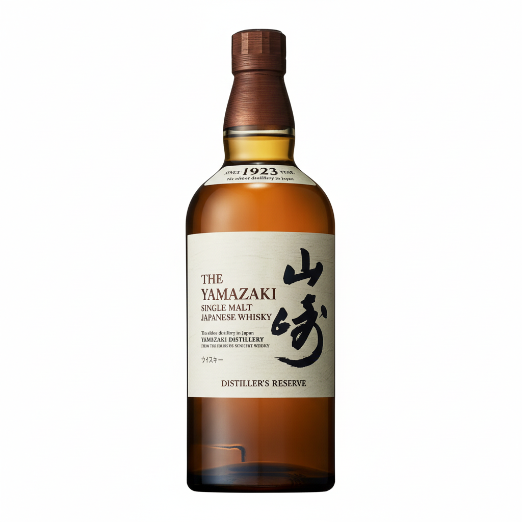 The Yamazaki Distiller's Reserve Single Malt Japanese Whisky 700mL bottle on white background