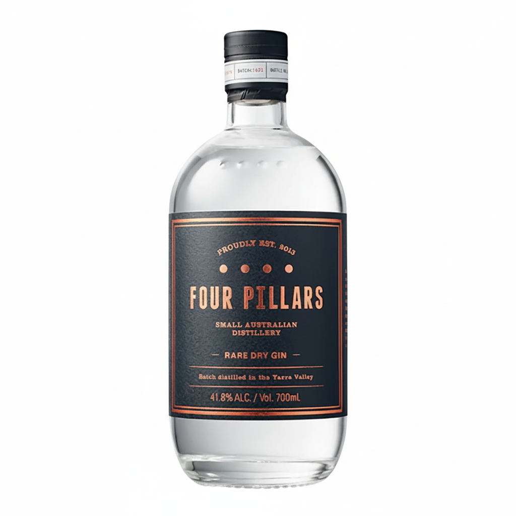 Four Pillars Rare Dry Gin 700mL bottle on white background