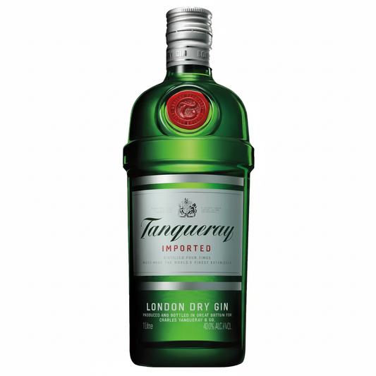 Tanqueray London Dry Gin 1L bottle on white background