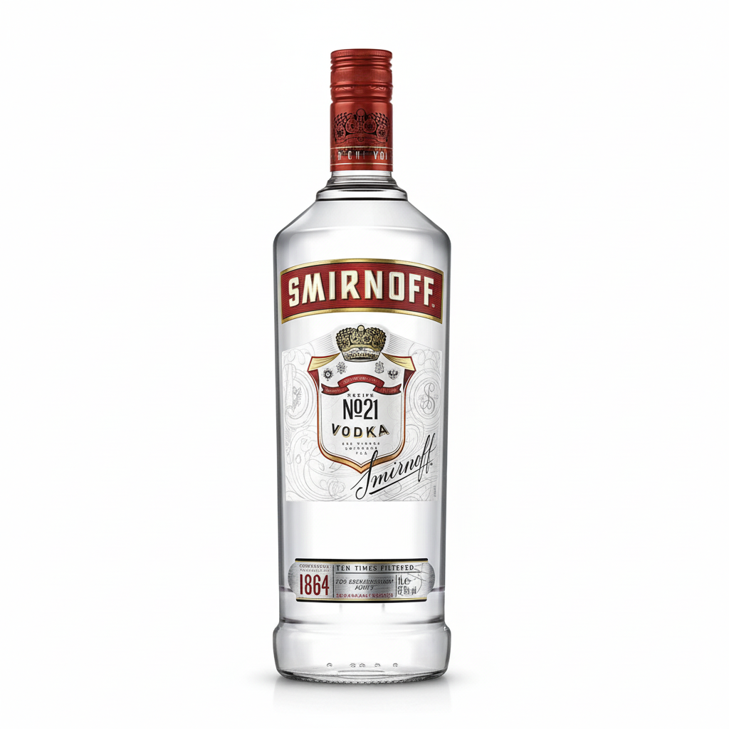 Smirnoff No. 21 Vodka 1L bottle