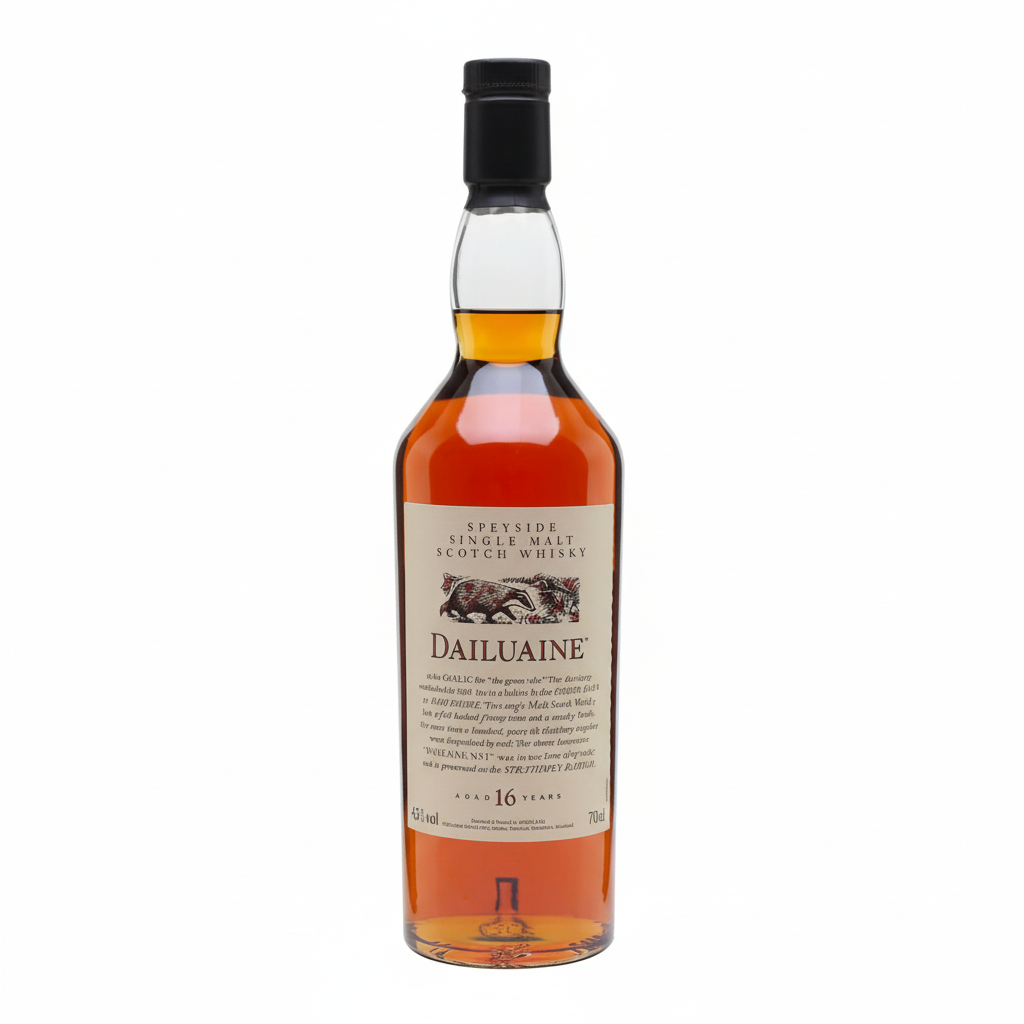 Dailuaine 16 Year Old Speyside Single Malt Scotch Whisky 700mL on white background