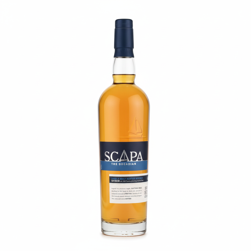 Scapa The Orcadian Skiren Single Malt Scotch Whisky 700mL on white background