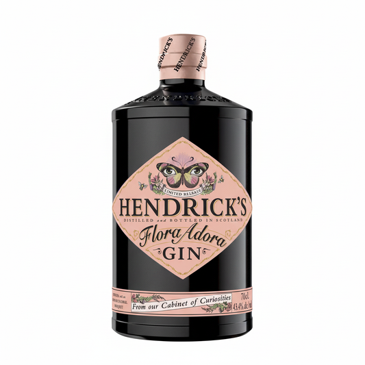 Hendrick's Flora Adora Gin 700mL bottle on white background