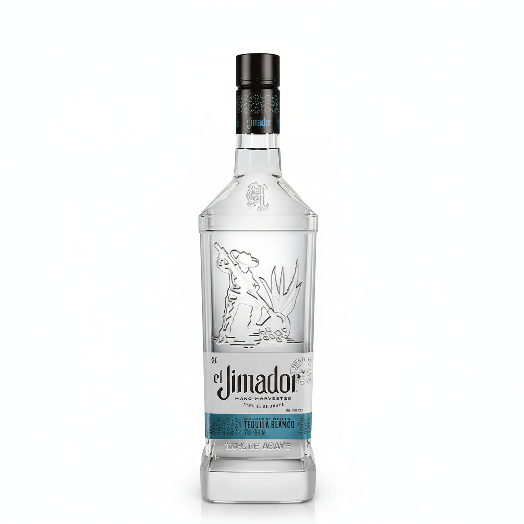 El Jimador Blanco Tequila 700mL bottle on white background