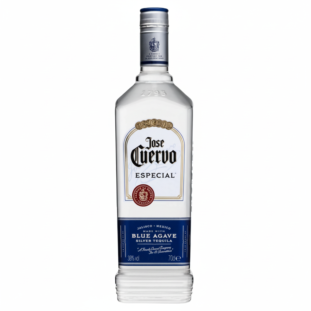 Jose Cuervo Especial Silver Blanco Tequila 700mL bottle on white background