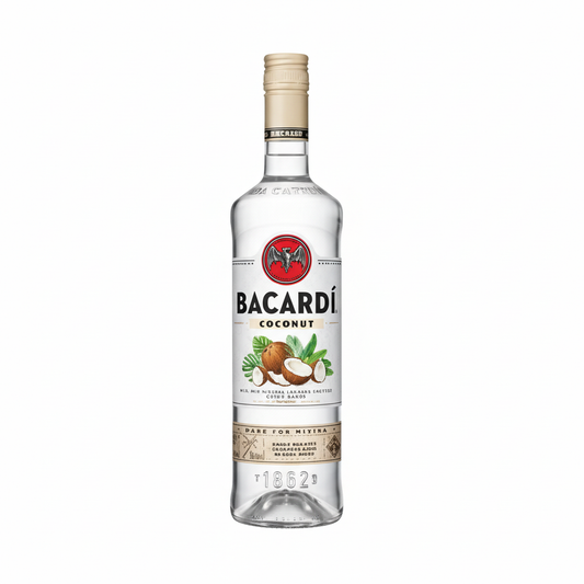 Bacardi Coconut Rum 700mL on white background