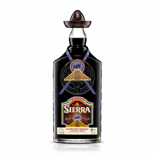 Sierra Gran Café Licor con Tequila 700mL bottle on white background