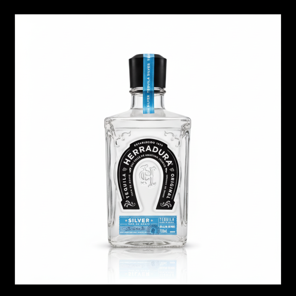 Herradura Silver Blanco Tequila 700mL bottle on white background