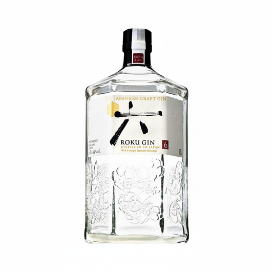 Roku Japanese Craft Gin 1L bottle on white background