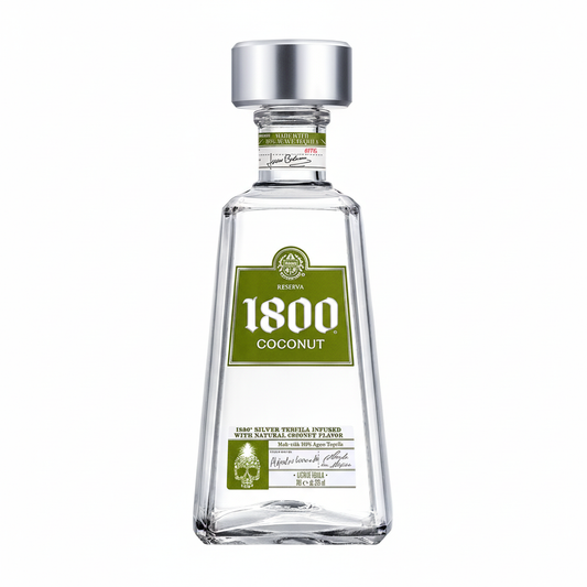 1800 Coconut Tequila 700mL bottle on white background