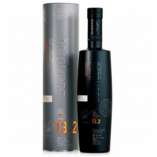 Bruichladdich Octomore 13.2 Islay Single Malt Scotch Whisky 700mL on white background